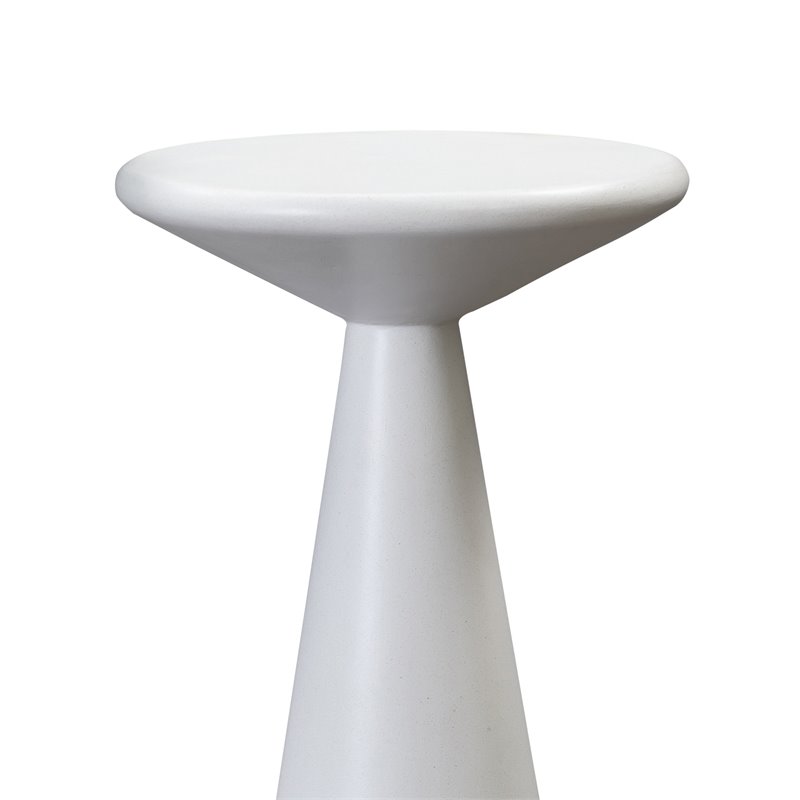 Pemberley Row Concrete White Accent Tables Circle Durable Set of 2 20