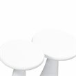 Pemberley Row Concrete White Accent Tables Circle Durable Set of 2 20