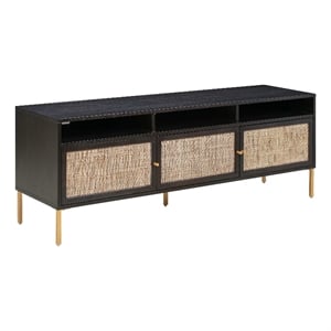 Pemberly Row Modern / Contemporary Black Wooden Media Console