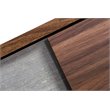 Pemberly Row 6-Drawer Modern Wood & Faux Concrete Dresser in Walnut/Gray
