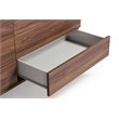Pemberly Row 6-Drawer Modern Wood & Faux Concrete Dresser in Walnut/Gray