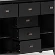 Pemberly Row SOLID WOOD 54 inch Wide Sideboard Buffet Credenza - Black