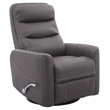 Pemberly Row Polyester/PU Manual Swivel Glider Recliner in Haze Brown