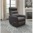 Pemberly Row Polyester/PU Manual Swivel Glider Recliner in Haze Brown
