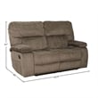 Pemberly Row Transitional Polyester Manual Loveseat in Kona Brown