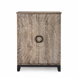 Pemberly Row Fixed Shelves Transitional Wood Bar Cabinet in Antique Gray