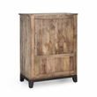 Pemberly Row Fixed Shelves Transitional Wood Bar Cabinet in Antique Gray