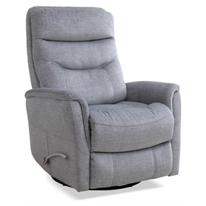 pemberly row transitional leather manual swivel glider recliner