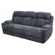 Pemberly Row Fabric Power Drop Down Console Sofa in Charcoal