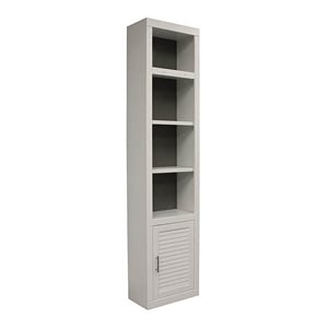 Pemberly Row 22&quotW Wood Open Top Bookcase in White Finish
