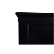 Pemberly Row Contemporary Solid Wood 5/0 Q Panel Bed in Black