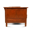 Pemberly Row Contemporary Leather Side Sofa in Chestnut Brown