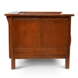 Pemberly Row Contemporary Leather Panel Arm Chair in Russet Brown
