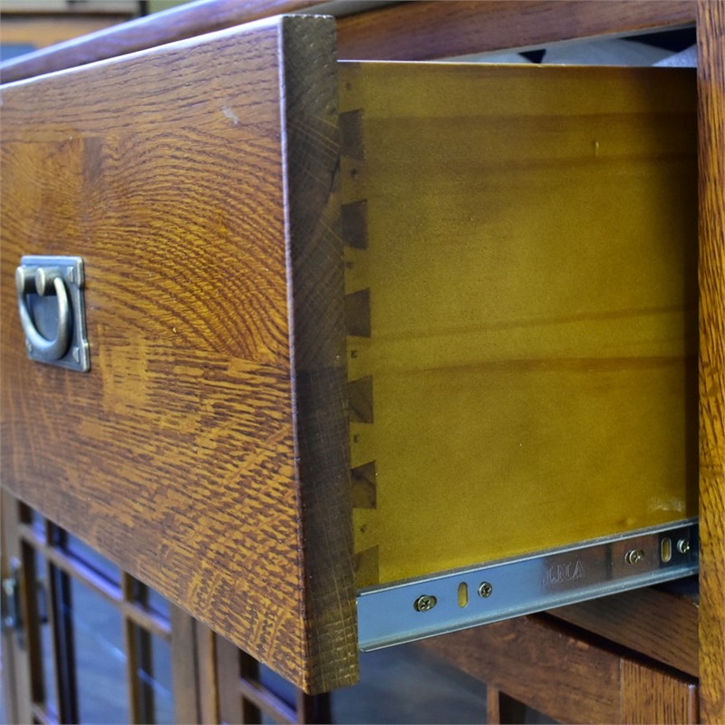 Pemberly Row Modern / Contemporary Solid Wood Sideboard in Oak