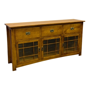 Pemberly Row Modern / Contemporary Solid Wood Sideboard in Oak