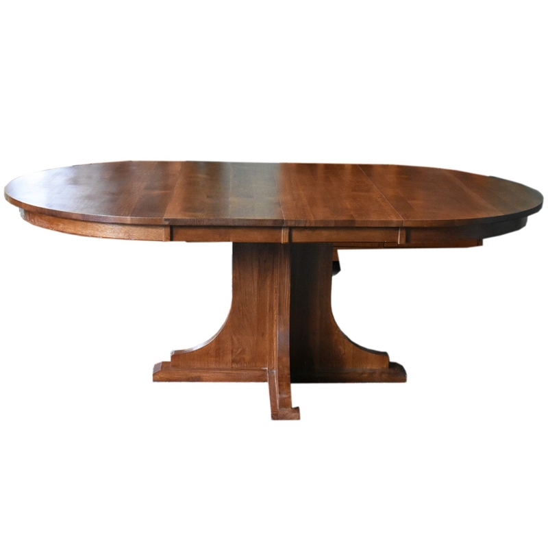 Pemberly Row Modern / Contemporary Solid Wood Dining Table in Cherry