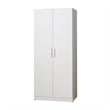 Pemberly Row 6-Shelf Contemporary Engineered Wood Tall Shoe Cabinet in White