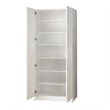 Pemberly Row 6-Shelf Contemporary Engineered Wood Tall Shoe Cabinet in White