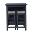 Pemberly Row Modern / Contemporary 3 Piece Counter Set - Navy