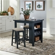 Pemberly Row Modern / Contemporary 3 Piece Counter Set - Navy