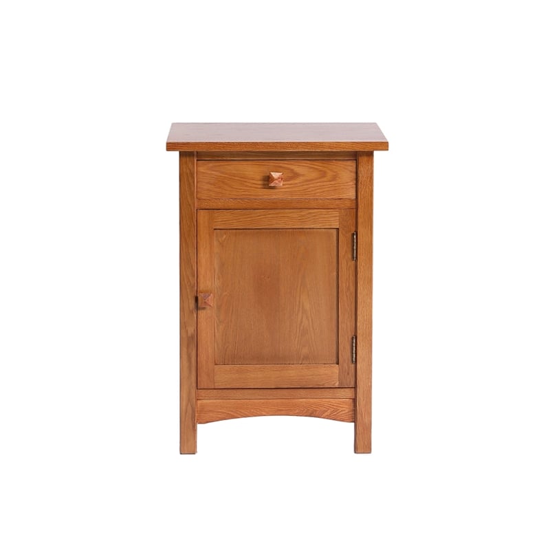 Pemberly Row Mission 1 Door 1 Drawer Nightstand - Michael's Cherry