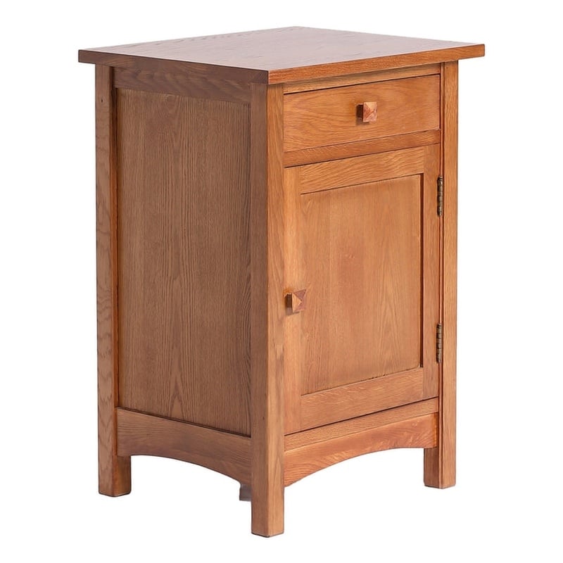 Pemberly Row Mission 1 Door 1 Drawer Nightstand - Michael's Cherry
