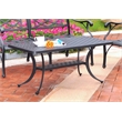 Pemberly Row Modern Aluminum Patio Coffee Table in Charcoal Black