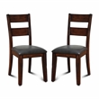 Pemberly Row Modern Wood Dining Chair in Dark Cherry (Set of 2)