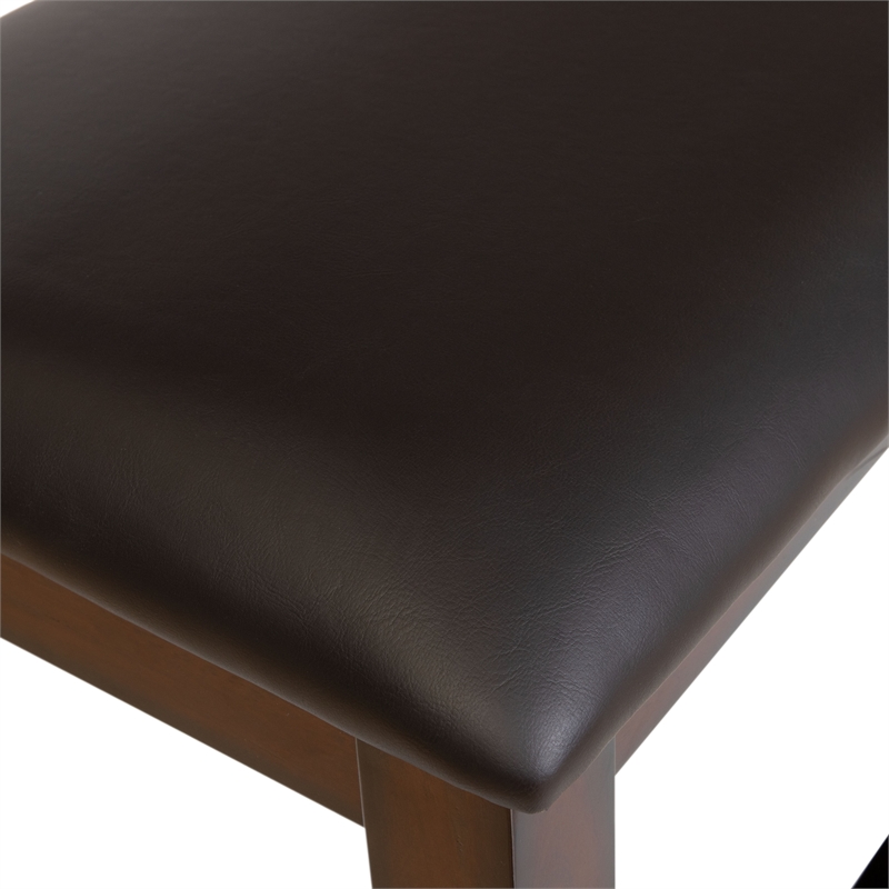 Pemberly Row Modern Wood Dining Chair in Dark Cherry (Set of 2)