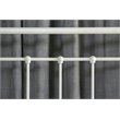 Pemberly Row Contemporary Metal King Spindle Bed in Vintage White