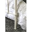 Pemberly Row Contemporary Metal King Spindle Bed in Vintage White