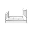 Pemberly Row Contemporary Metal King Spindle Bed in Vintage White