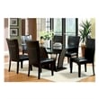 Pemberly Row Faux Leather Side Chair in Brown Cherry (Set of 2)