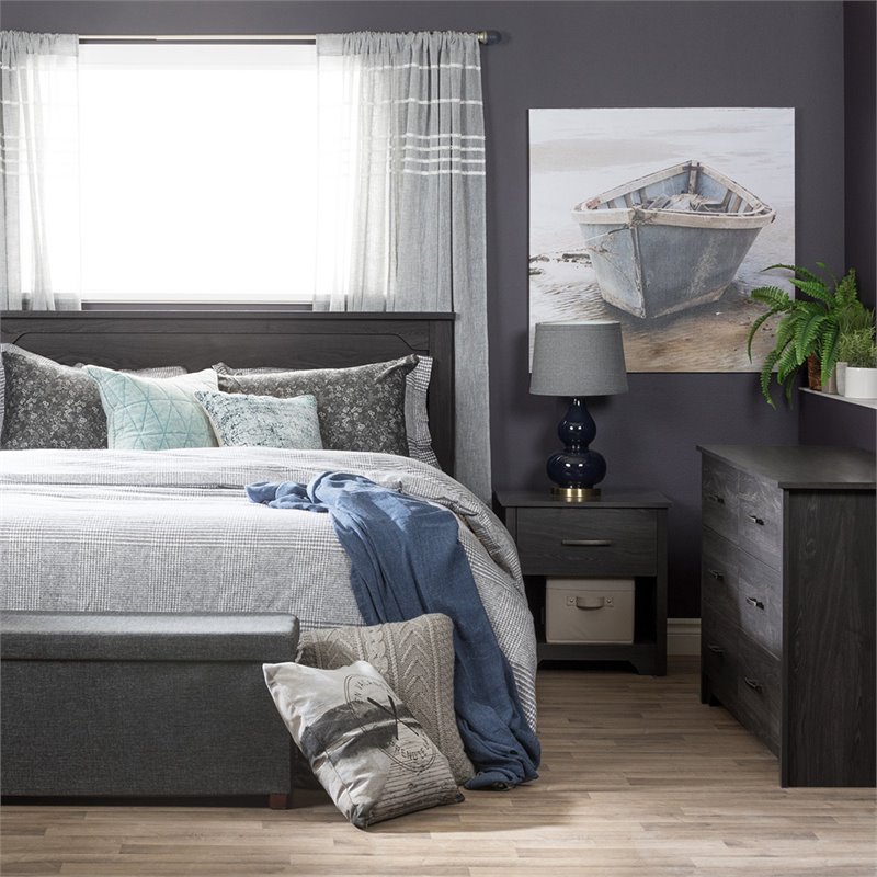 Pemberly Row Modern / Contemporary 6 Drawer Dresser in Gray Oak