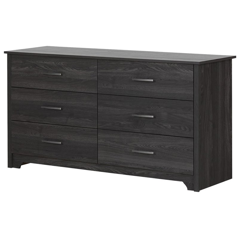 Pemberly Row Modern / Contemporary 6 Drawer Dresser in Gray Oak