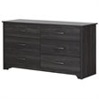 Pemberly Row Modern / Contemporary 6 Drawer Dresser in Gray Oak