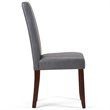 Pemberly Row Parson Dining Chair (Set of 2) - Stone Gray Faux Leather
