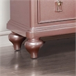Pemberly Row Contemporary Solid Wood 2-Drawer Nightstand in Gold