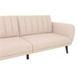 Pemberly Row Modern / Contemporary Sleeper Sofa in Pink Finish