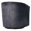 Pemberly Row Modern Charcoal Gray Microfiber Swivel Accent Chair