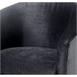 Pemberly Row Modern Charcoal Gray Microfiber Swivel Accent Chair