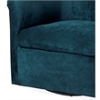 Pemberly Row Modern Ocean Blue Microfiber Swivel Accent Chair