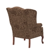 Pemberly Row Modern Cocoa Brown Fabric Wing Back Accent Chair