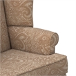 Pemberly Row Contemporary Cream Traditional Wingback Accent Chair