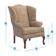 Pemberly Row Contemporary Cream Traditional Wingback Accent Chair
