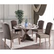 Pemberly Row Modern Fabric Padded Side Chair in Natural (Set of 2)
