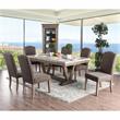 Pemberly Row Modern Fabric Padded Side Chair in Natural (Set of 2)