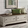 Pemberly Row Modern / Contemporary White Finish Storage Hall Bench