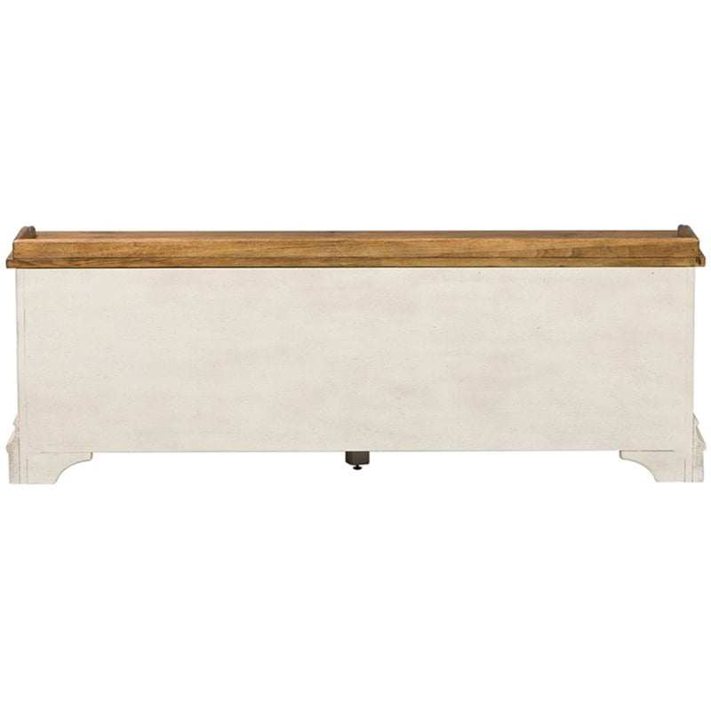 Pemberly Row Modern / Contemporary White Finish Storage Hall Bench
