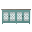 Pemberly Row Modern / Contemporary Blue 4 Door Accent Cabinet